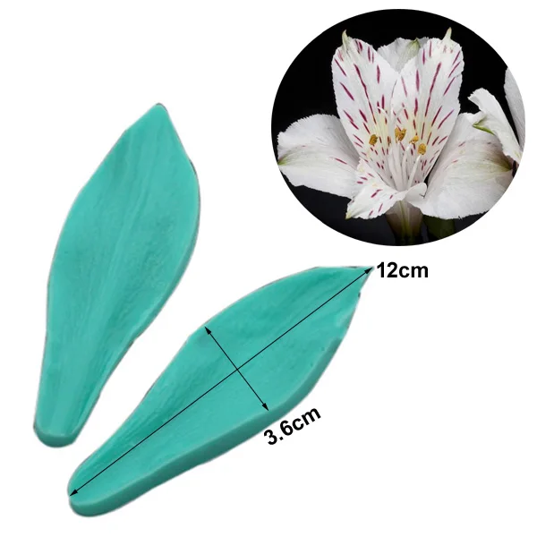Lily Flower Veiner Fondant Silicone Mold Sugarcraft Textured Cake Mold Flower Silicone Cake Decorating DIY Cooking CS243