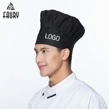 

Chef Hat Restaurant Unisex Kitchen Food Service Free LOGO Printing Cook Camarero Hats Waiter Workwear Mushroom Caps Wholesale