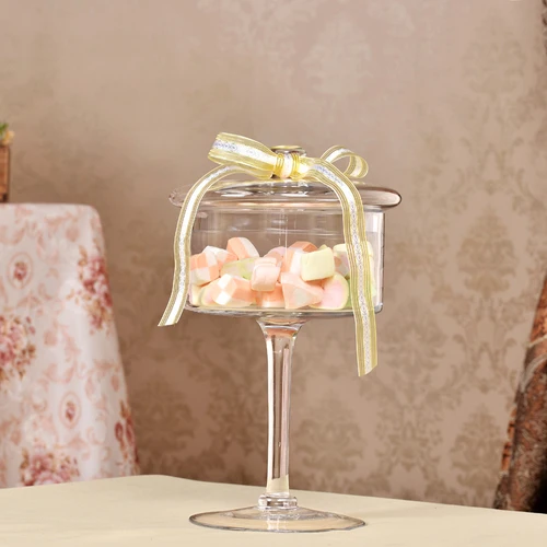 Прозрачная стеклянная подставка для кексов, стеклянная крышка для свадебного десерта, декоративная подставка для выпечки, кухонные аксессуары, бар - Цвет: high 30cm
