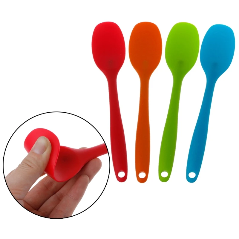 

Silicone Mixing Spoon Utensil Cake Putty Spatula Bakeware Home Tableware -M18