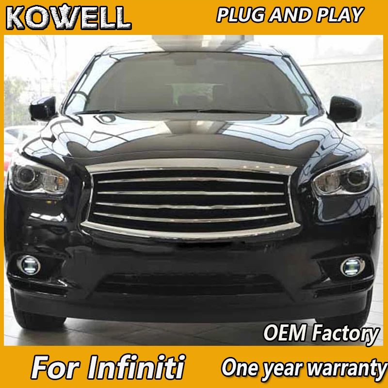 

KOWELL Car Styling for Infiniti QX30 QX50 QX56 QX60 QX70 QX80 LED Fog Light Auto Angel Eye Fog Lamp LED DRL 2 function model