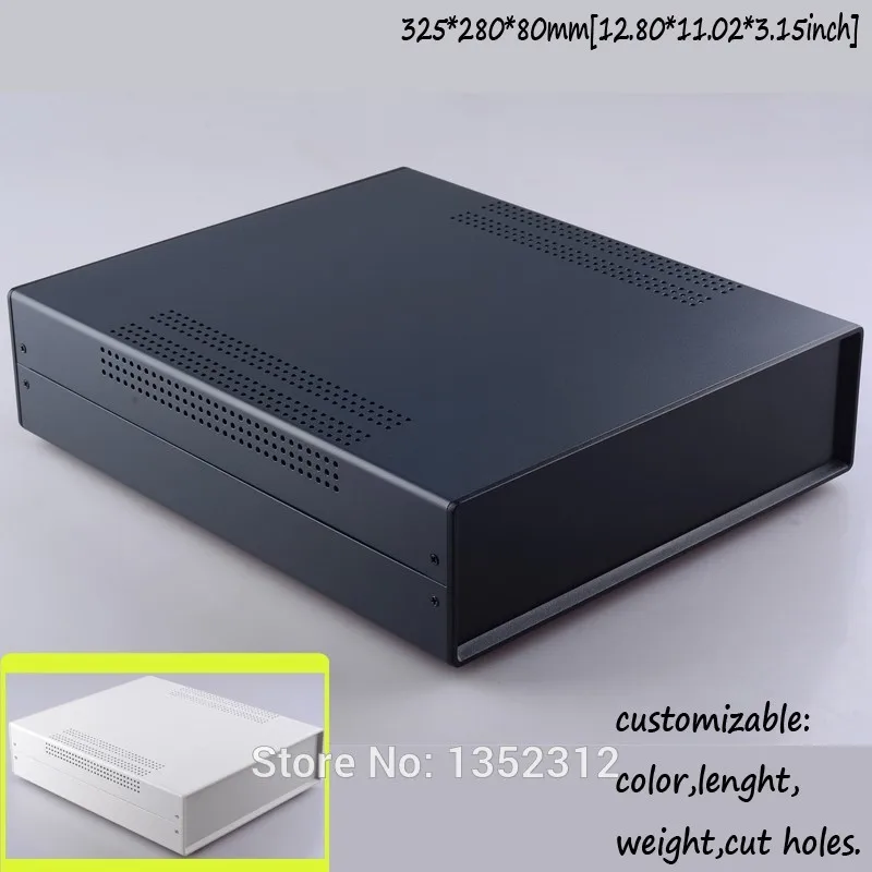 

One pcs 325*280*80mm iron electronics case for project Iron enclosure chassis case industrial equipment box control switch case