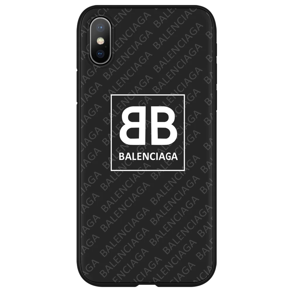 Black Matte France Paris Fashion Brand Soft Coque Case For iPhone XS Max XR Soft For iPhone 7 8 Plus 6 6S 5 5S For iPhone X Case