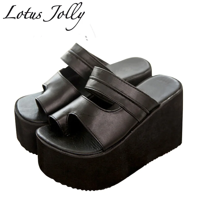 

Lotus Jolly 8cm Ultra High Heel Slippers Summer Women Slides Platform Wedges Woman Shoes Flip Flops Sandalias Zapatos Mujer
