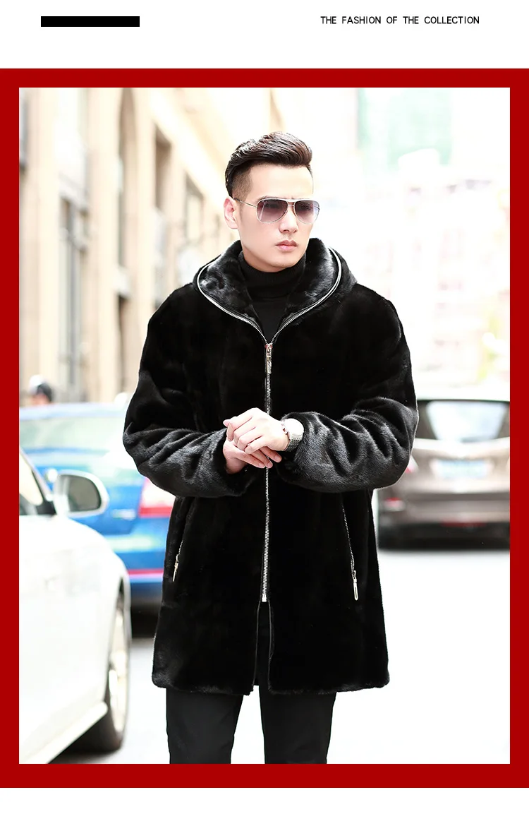 2019 пальто из натурального меха норки Зимняя куртка мужская теплая верхняя одежда, жилеты Homme 87299M5 YY707