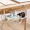 Socket Storage Rack Plug Wire Organizer Holder Table Bottom Power Cable Shelf Strong Adhesive Hanging Basket Household Accessory ► Photo 3/6