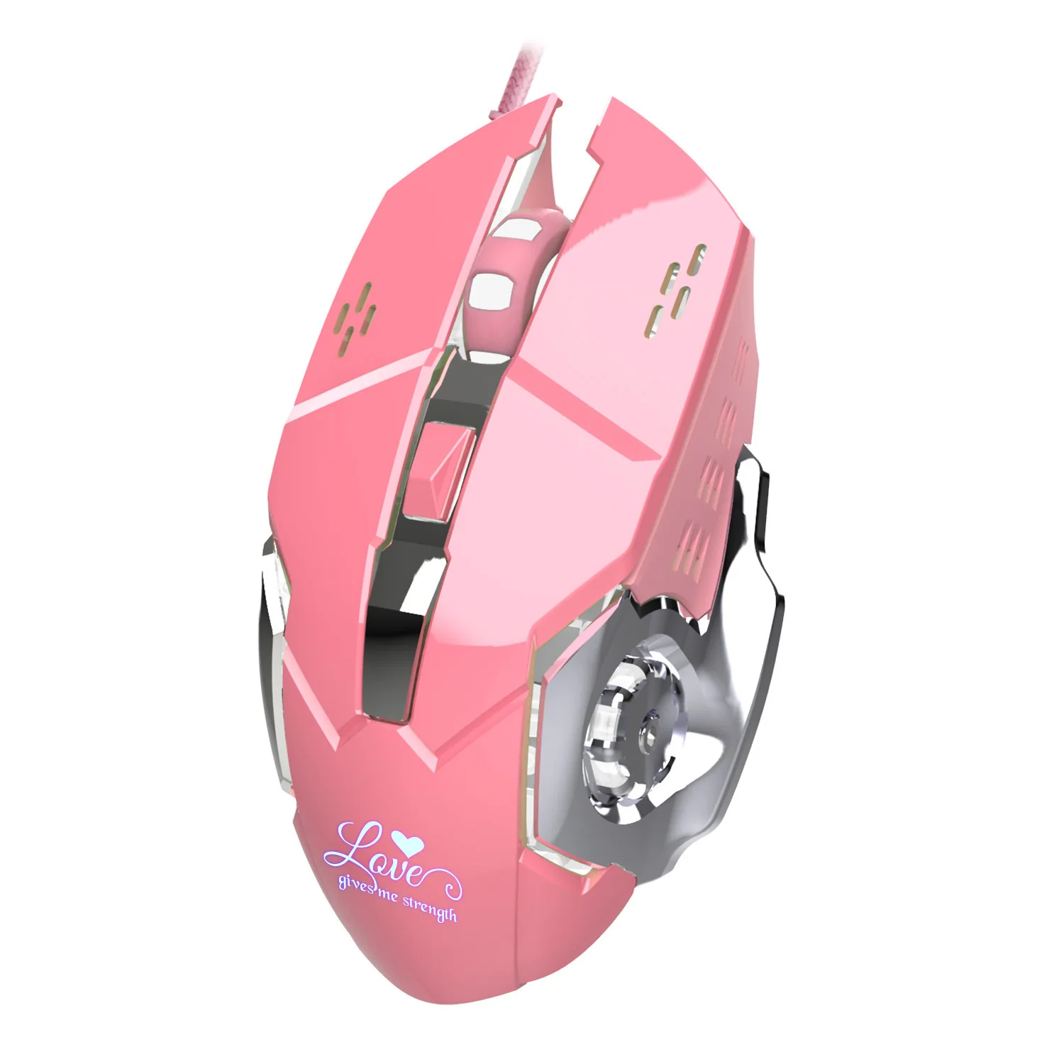 Hongsund розовый оптический прекрасный Проводная usb-мышь с белой подсветкой 3200 dpi для Macbook