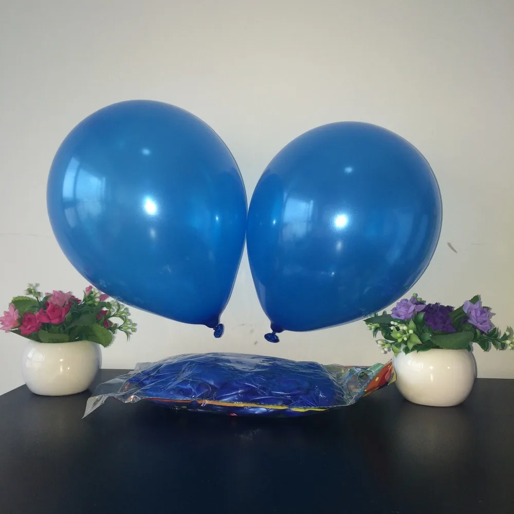 Hot sale blue balaoes 97 100pcs 10 inch 1.2g Latex balloon Helium Round