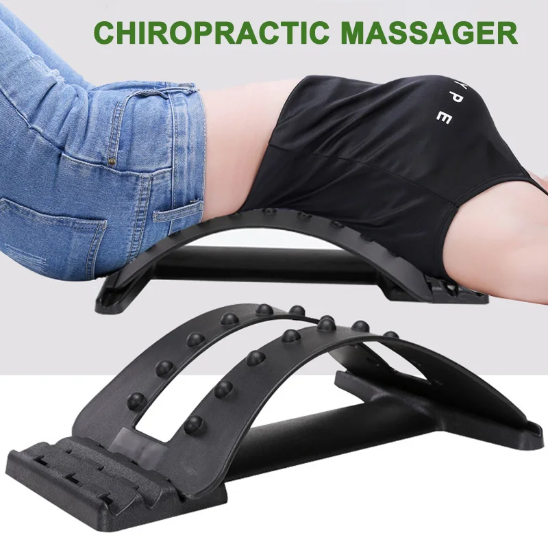 

2019 Magic Back Stretcher Lumbar Support Posture Corrector Massage for Upper Lower Back Pain Relief DC88