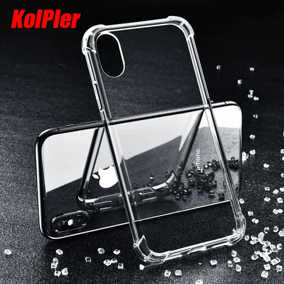 KOLPLER Airbag тонкий мягкий ТПУ прозрачный чехол для телефона Apple iphone X iPhone кристально
