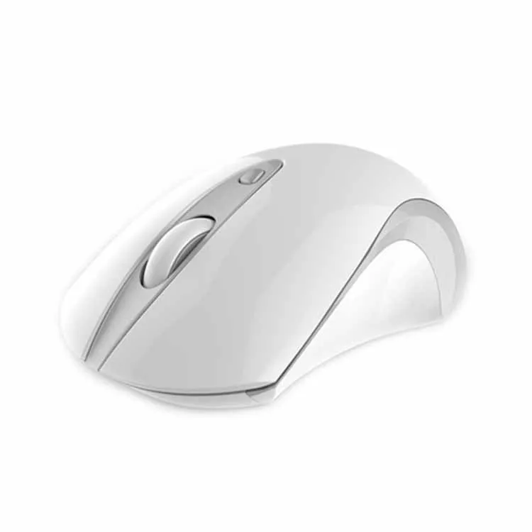 SeenDa 2.4G Wireless Mouse Slient Button Optical Mice for Laptop Noiseless Vertical Mouse for PC Computer - Color: White