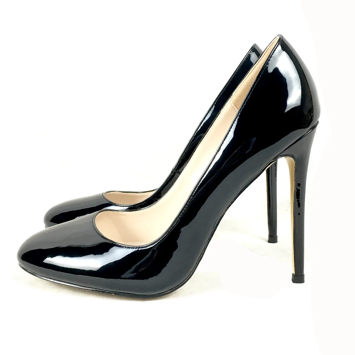 Женская обувь; туфли-лодочки на высоком каблуке с круглым носком; женская обувь из лакированной кожи на высоком каблуке для работы и работы; цвет черный, фиолетовый, красный