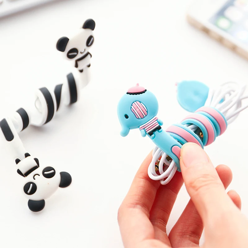 Cartoon Cord Winder Reversal Korea fashion creative Lovely Classic adorable long strip winding Storage thread tool silicone