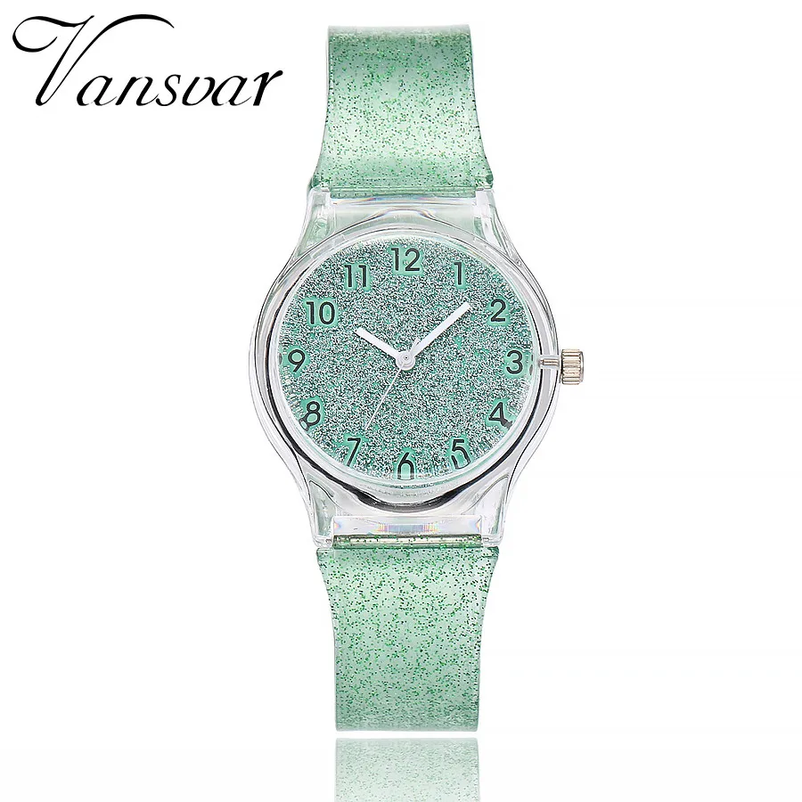 

Vansvar Fashion Jelly Silicone Transparent Plastic Quartz Watch Women Lovely Cute Unique Dress Watch Gift Relogio Feminino Saat