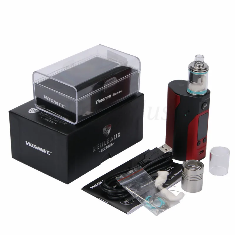 Original Wismec Reuleaux RX200S Box Mod 200W TC E Cigarette RX200S mod with Theorem RTA Atomizer RX200S kit Vaporizer vs RX23 1