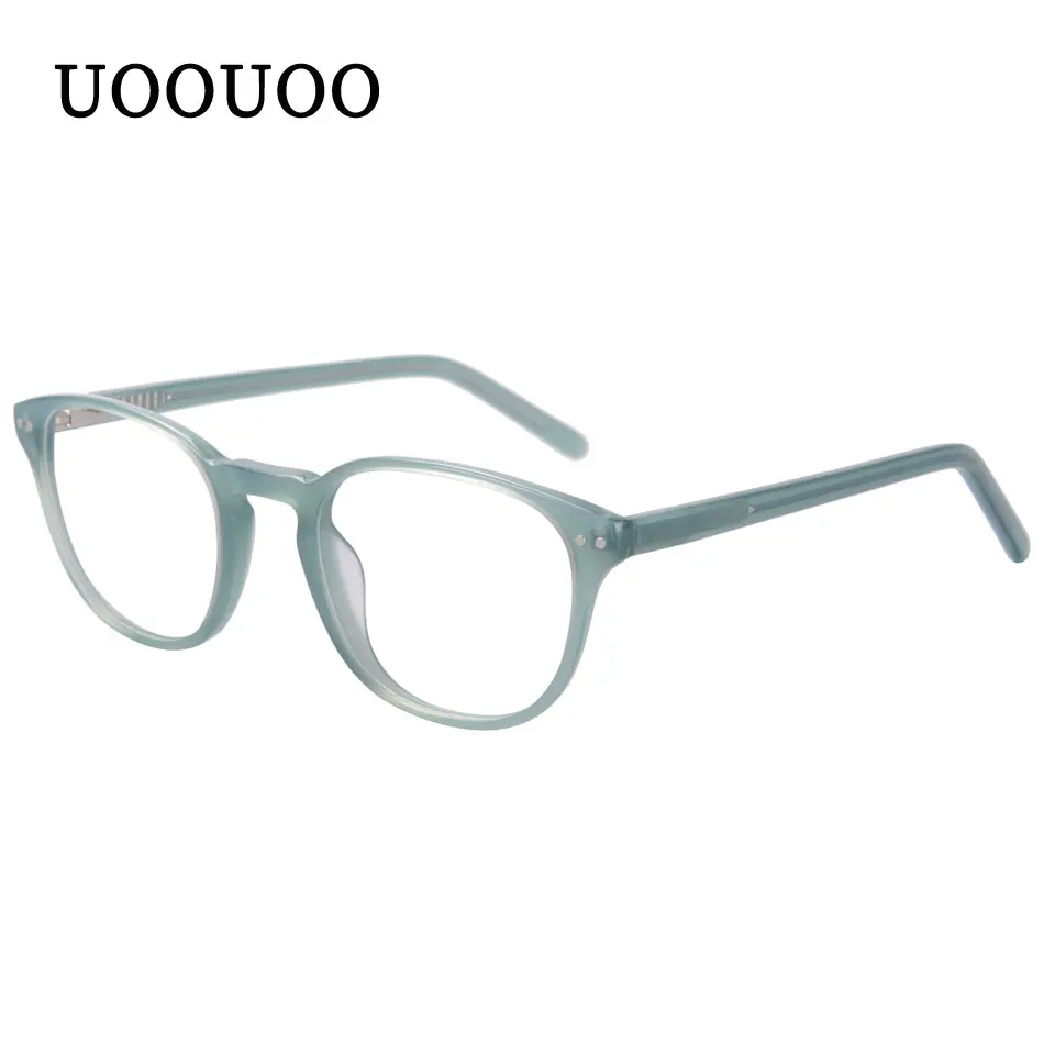 Retro Round Reading Glasses Full Rim Acetate Computer Reader UV400 Blue Ray Blocking Multifocal