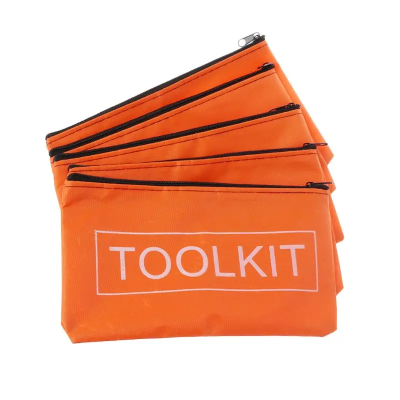 rolling tool bag 5pcs Zipper Storage Bags Waterproof Oxford Cloth Tool Bag Hardware Toolkits heavy duty tool bag