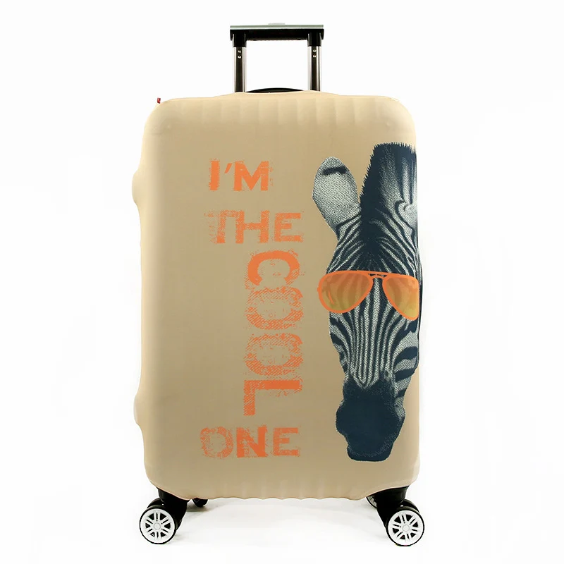 TLDGAGAS эластичный тканевый защитный чехол для багажа с рисунком зебры 18-32 дюймов Чехол на колесиках чехол для костюма аксессуары для путешествий - Цвет: A