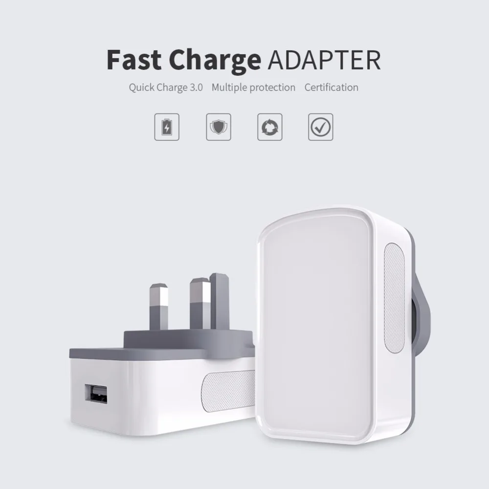 

NILLKIN 18W Fast USB Charger quick 3.0 USB Wall Charger Universal Mobile Phone Charger for Samsung S8 For iPhone For Xiaomi