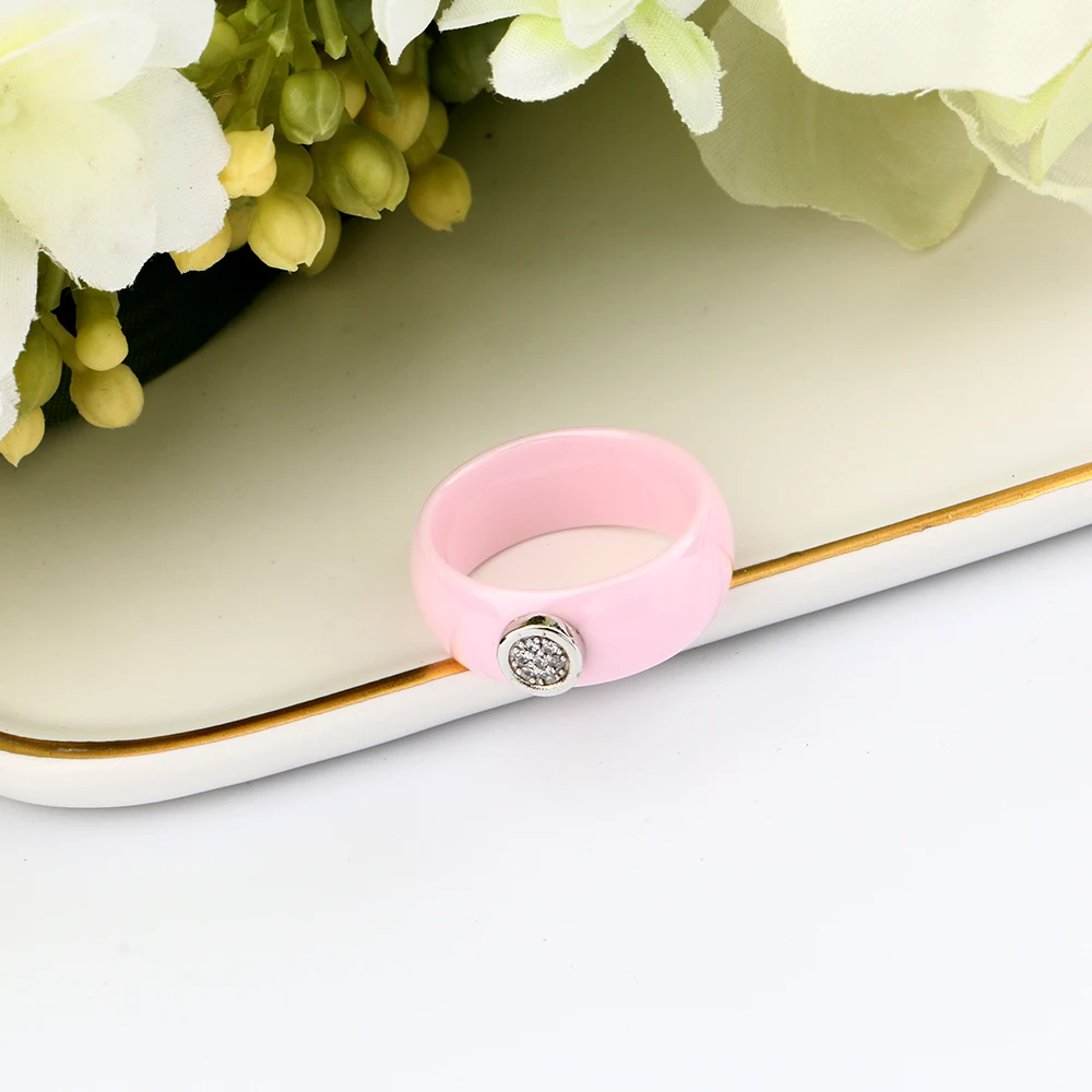 Women Rings Smooth Curved Surface Ceramic Jewelry Christmas Engagement Gift finger rings fashion rings engagement rings fashion ring