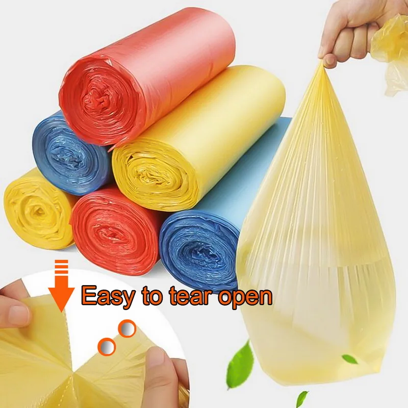 30pcs/roll Convenient Kitchen Garbage Bag Single Color Thickened Breakpoint One-off Cleaning Waste Bag Plastic Trash Bag 45*55cm