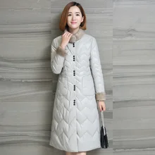 Ботинки из замши; женские зимние толстые теплые ботинки из натуральной овечьей кожи пальто, кожаная куртка натурального меха норки меховой воротник Длинный Дизайн Phoenix0930F