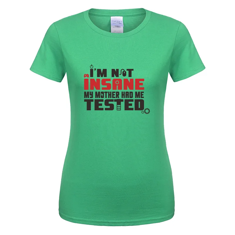 Футболка с надписью «Big Bang theory», Женская хлопковая футболка с короткими рукавами, футболки с надписью «I'm not insane», Женские топы для девочек «Шелдон Купер», OS-216