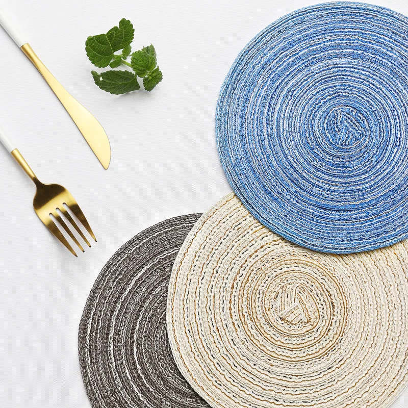

4pcs 18CM Dinnerware Mat Silicone Anti Slip Heat Insulation Pad European Style Bowl Pad Coffee Cup Soup Pot Mat