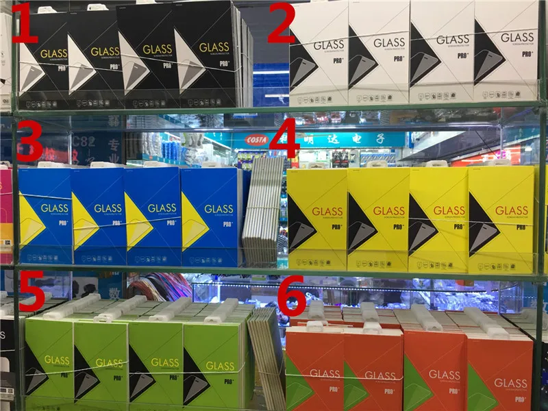 

100PCS/LOT top quality For iphone 7 plus 6/6S PLUS 8 plus Tempered Glass screen protector clear 0.26MM/2.5D/9H with packing