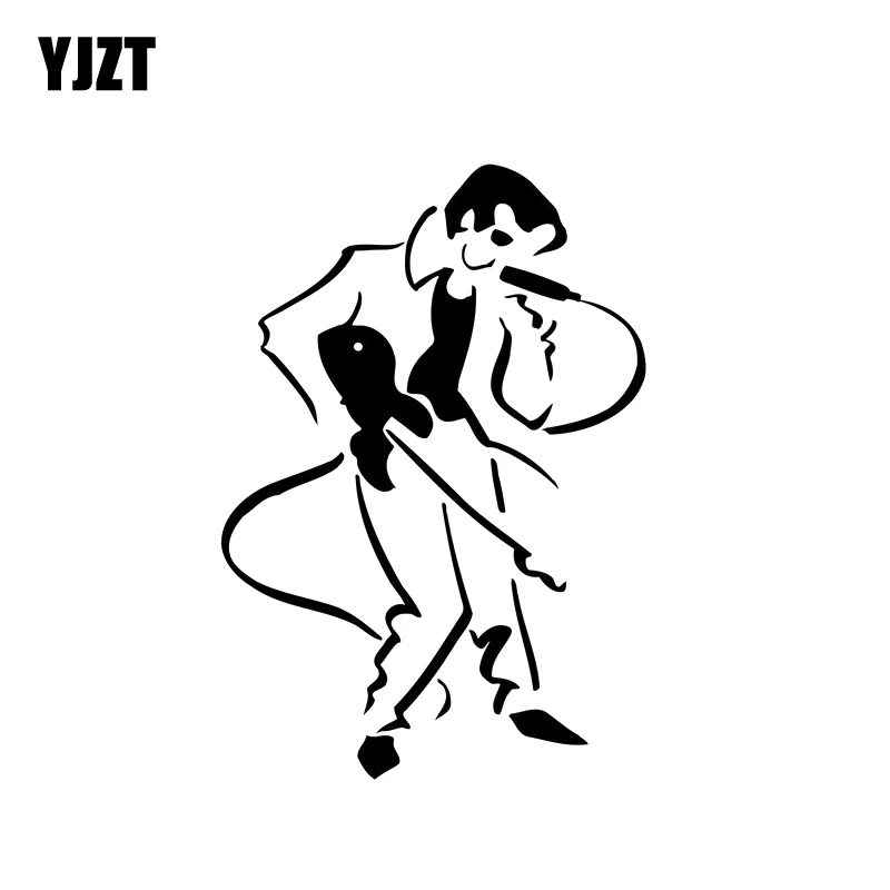 YJZT 9 7 см * 14 мультяшная Автомобильная наклейка виниловая Elvis Presley