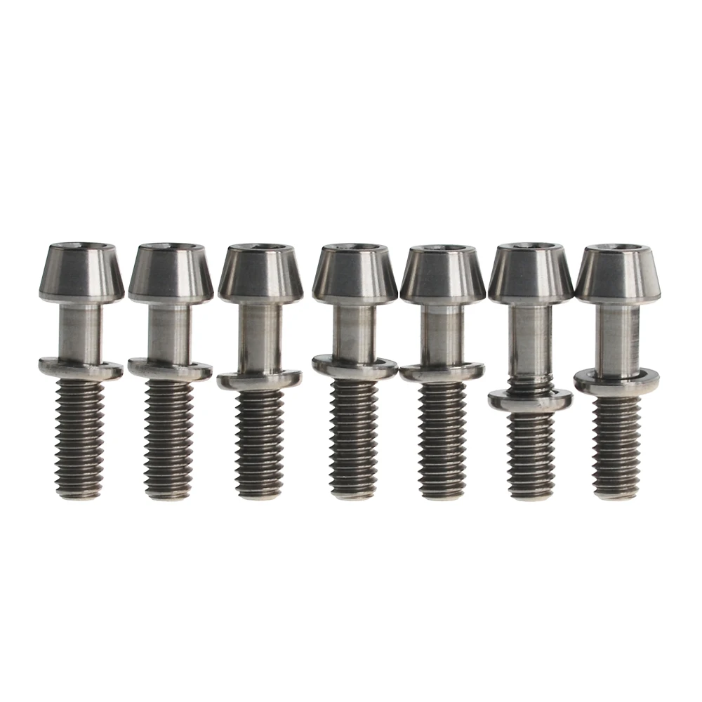 Титановый "Wanyifa" Ti Болт M4x15.3mm Аллен с шестигранной конической болты с шайбами для Ritchey C260 велосипедный вынос руля 7 шт./лот