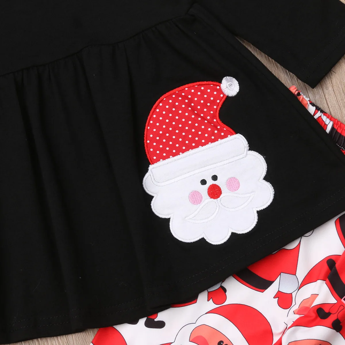 Emmaaby/комплект одежды высокого качества для маленьких девочек, модный Удобный топ с Сантой, штаны Рождественский наряд для отдыха подарок, Прямая поставка