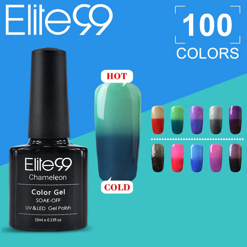 

Elite99 Mood Temperature Changing Nail Gel 10ml UV Nail Polish Gel Varnish Thermal Color Change Nails Gel Polish