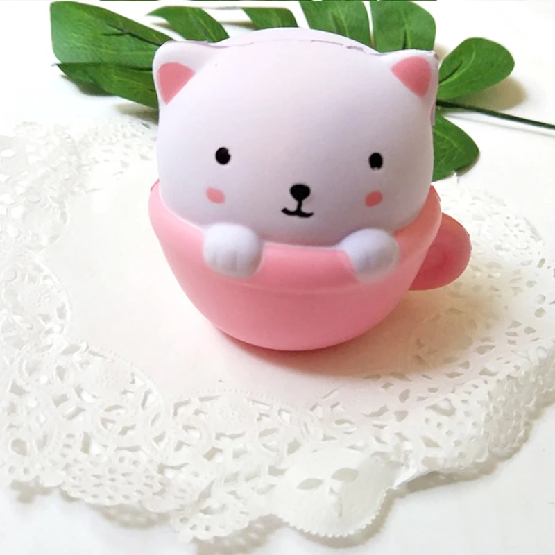 

Huge Soft Squishy Kawaii Cup Cat Pussy Squeeze Cute Animal Slow Rising Scented 9CM Bread Cake Kid Toy Antistress Gift Doll