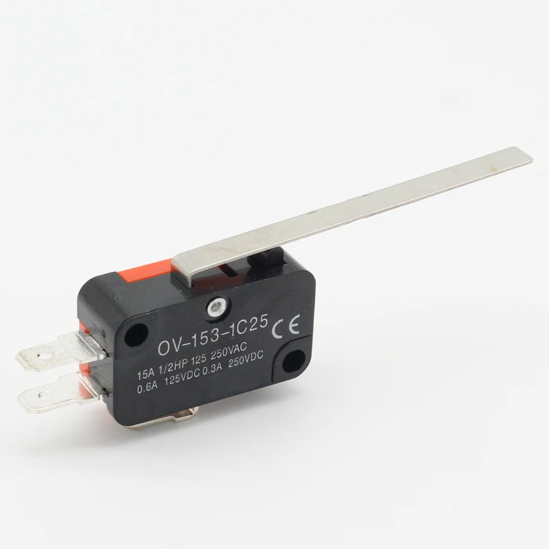 10 шт./лот OV-153-1C25 концевой выключатель длинный концевой выключатель с прямым рычагом на шарнире типа SPDT микропереключатель Mayitr для электронного измерительного прибора