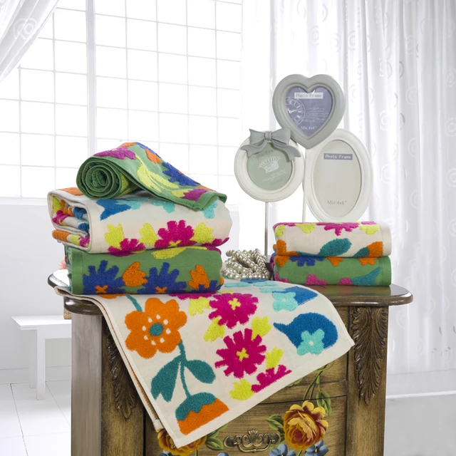 Luxury 40 PCS Floral Patterned Hotel Travel Beach Bath Towel Set For Custom Patterned Bath Towels Luxury 40 PCS Floral Patterned Hotel Travel Beach Bath Towel Set For Custom Patterned Bath Towels