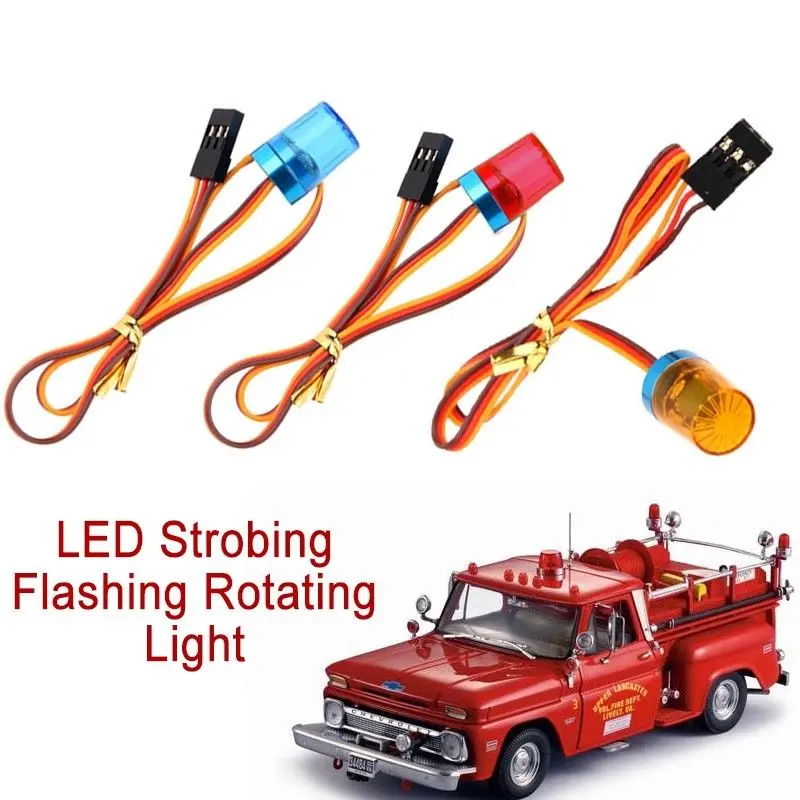 

LED Strobing Flashing Rotating Lights for 1/10 1/14 Police Tractor RC Car Truck