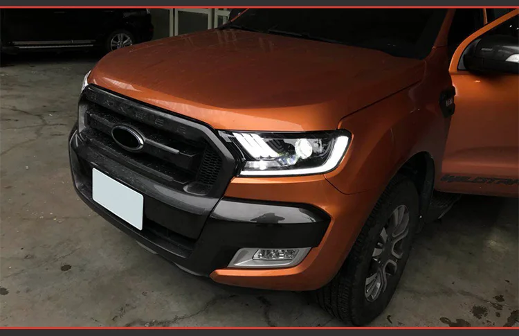 АКД Автомобиль Стайлинг фара для Ford Ranger mustang фары, светодиодные фары ангельские глаза DRL Биксеноновые линзы HID фара в сборке