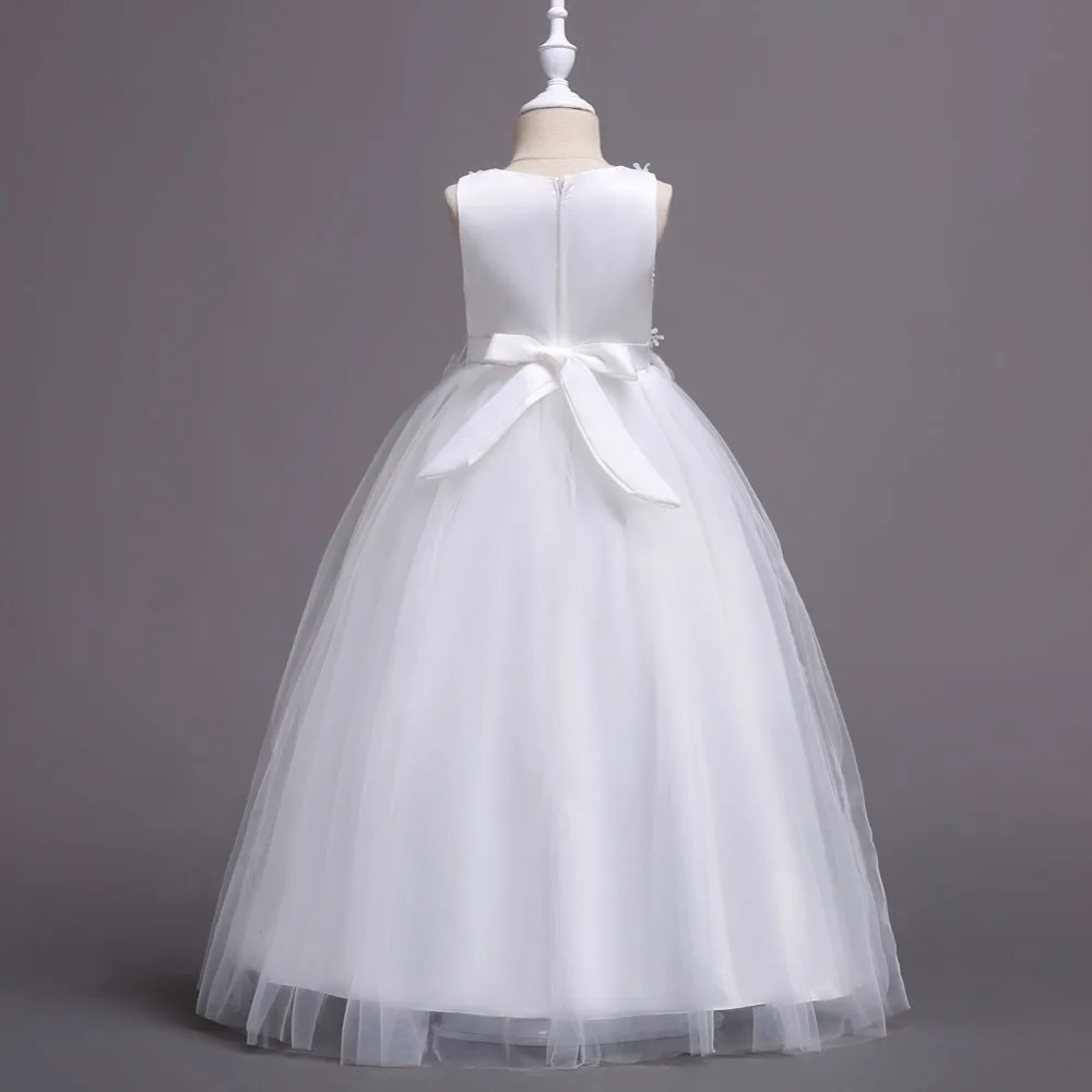Платье для девочек Летняя Подростковая детская одежда вечерние кружевные свадебные платья принцессы для маленьких девочек длинное платье на выпускной костюм для подростков