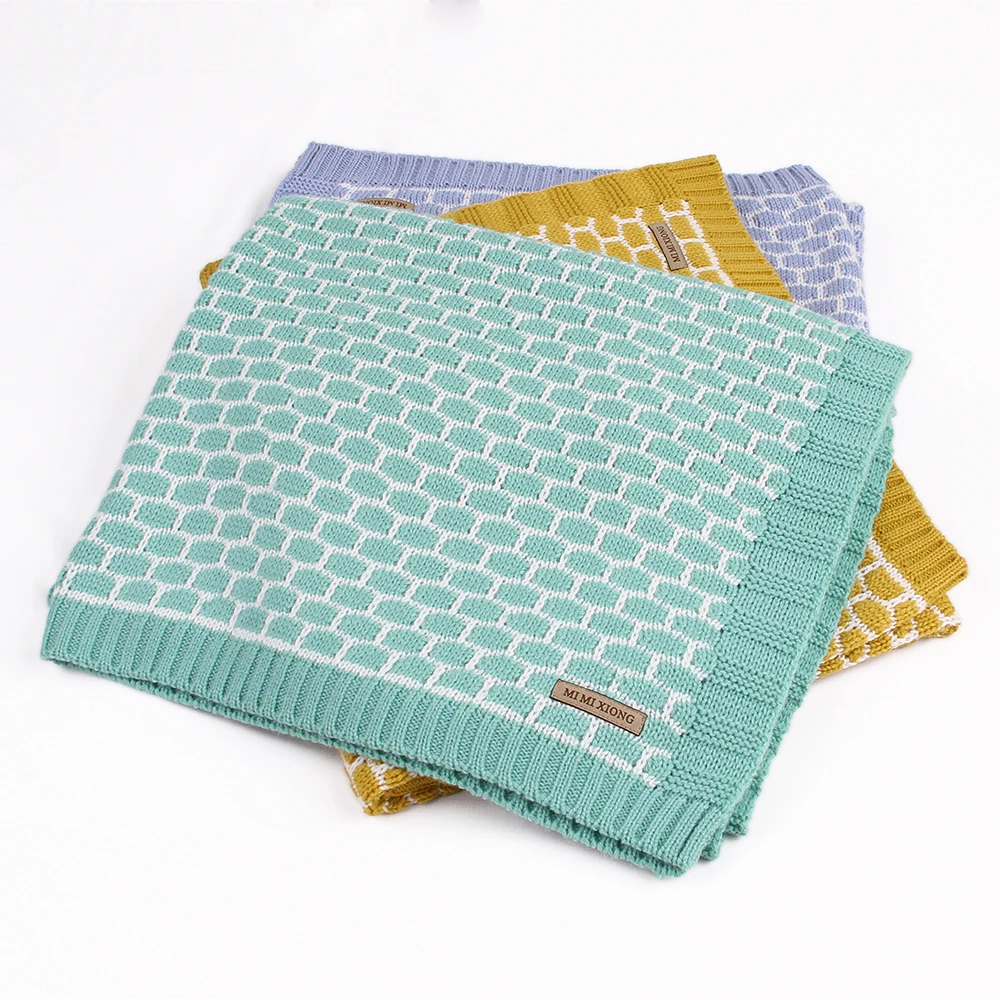 Newborn Baby Wrap Muslin Swaddle Blanket Plaid Knitted Toddler Infant Basket Bedding Cover Winter Warm Unisex Blanket Super Soft Newborn Baby Wrap Muslin Swaddle Blanket Plaid Knitted Toddler Infant Basket Bedding Cover Winter Warm Unisex Blanket Super Soft