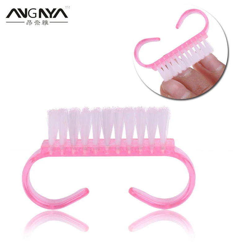 

ANGNYA 10pcs Nail Art Cleanning Brushes Mini Ox Horn Brush Nails Polish Gel Art Clean Care Tool Nail Brush Women for Nail Makeup