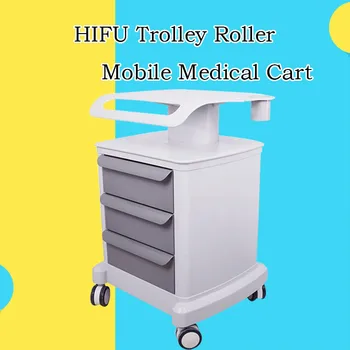 

Roller Mobile Medical Cart With Drawers Assembled Stand Holder For Salon Spa HIFU Machine