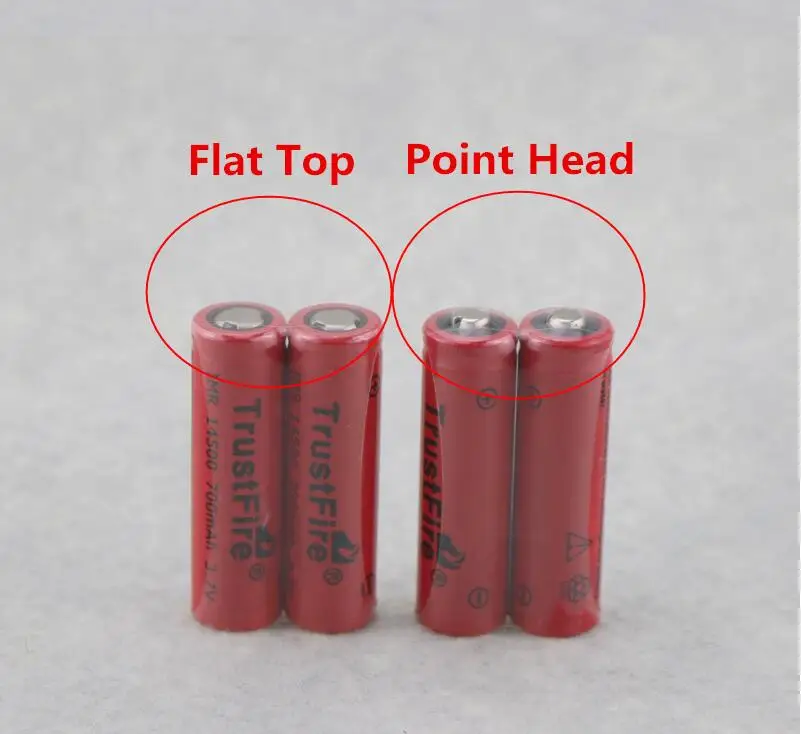 

20pcs/lot TrustFire IMR 14500 700mAh 3.7V Rechargeable Lithium Battery Power Batteries Output 5A For E-cigas Torch Flashlights