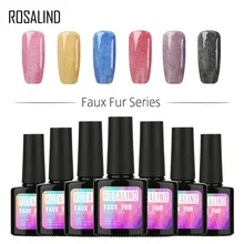 ROSALIND гель 1 S P+ черная бутылка 10 мл эффект искусственного меха P01-12 гель лак для ногтей УФ светодиодный с полупостоянным гелевым лаком