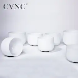 CVNC 6 "-13" «поющая чаша» CDEFGABC набор из 8 шт. Матовый Кварцевый Кристалл Поющая чаша