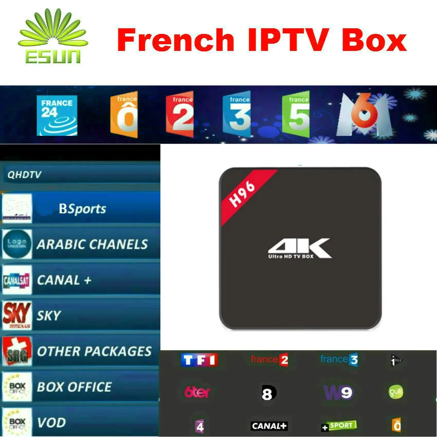 Atlas IPTV BOX H96 With 1 Year IPTV French Belgium IPTV box Arabic IPTV box Linux System IPTV box MAG254 Better than Neotv