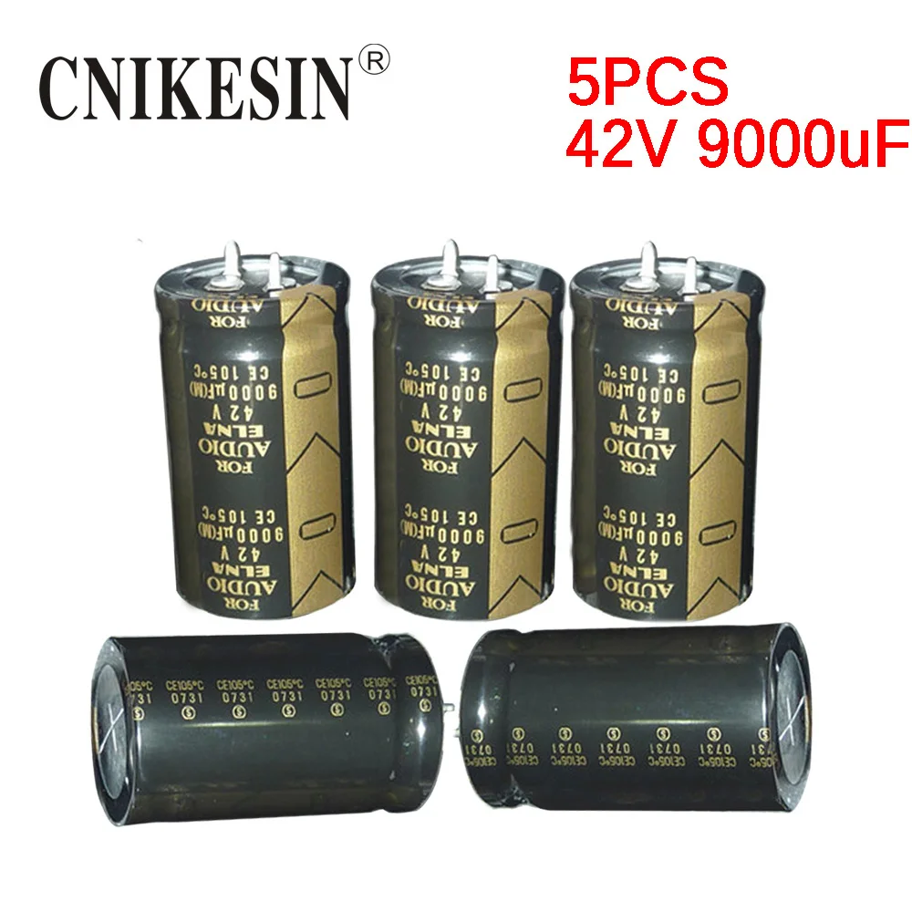 Cnikesin 5pcs 9000uf 42v Elna Audio Capacitor 42v9000uf 25x45mm Hifi