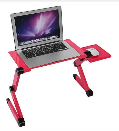 Alumiuum Alloy Laptop Table Adjustable Portable Folding Computer Desk Students Dormitory Laptop Table Stand Tray Sofa Bed