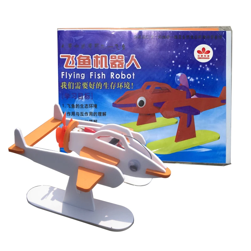 

DIY Electric Flying Fish Robot Assembling model Kits Animal Puzzle Children Toys