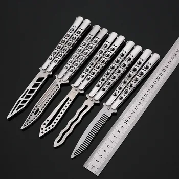 

Swayboo Stainless Steel butterfly in knife Butterfly Training knife gaming tool butterfly trainer comb tool